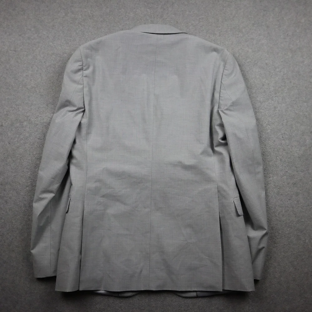 J.Ferrar Blazer Mens 40R Slim Light Gray Suit Jacket Two-Button Stretch Modern